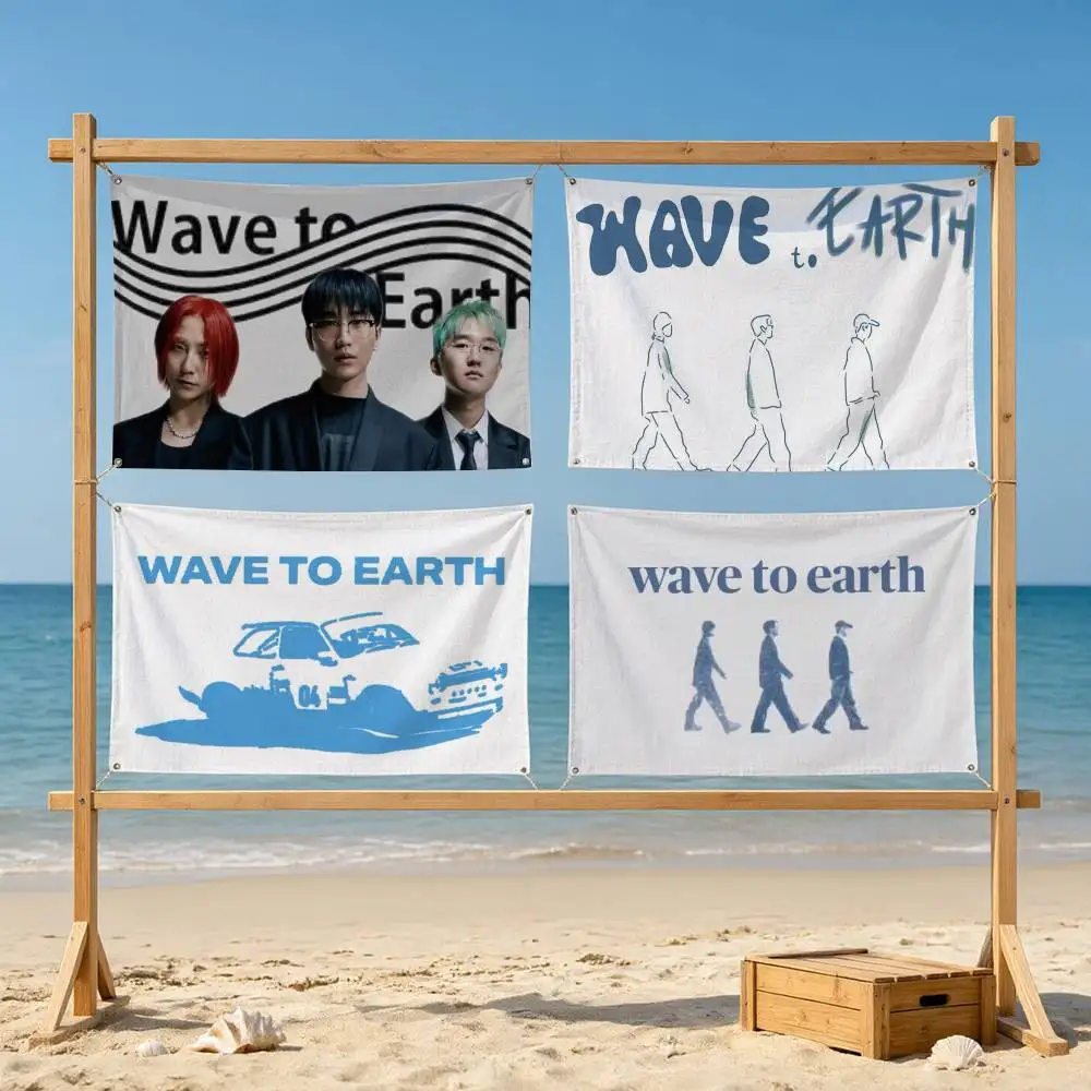 Wave To Earth Summer Flows  Flags for Bedrooms Home Decor Items Outdoor Decors Garage Decoration Flaga