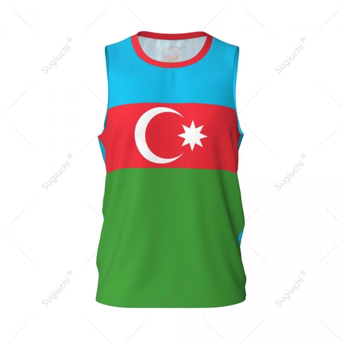Azerbaijan Flag Men Basketball Sports Running Fitness Multifunction Sleeveless tshirt Exclusive Custom Name Nunber
