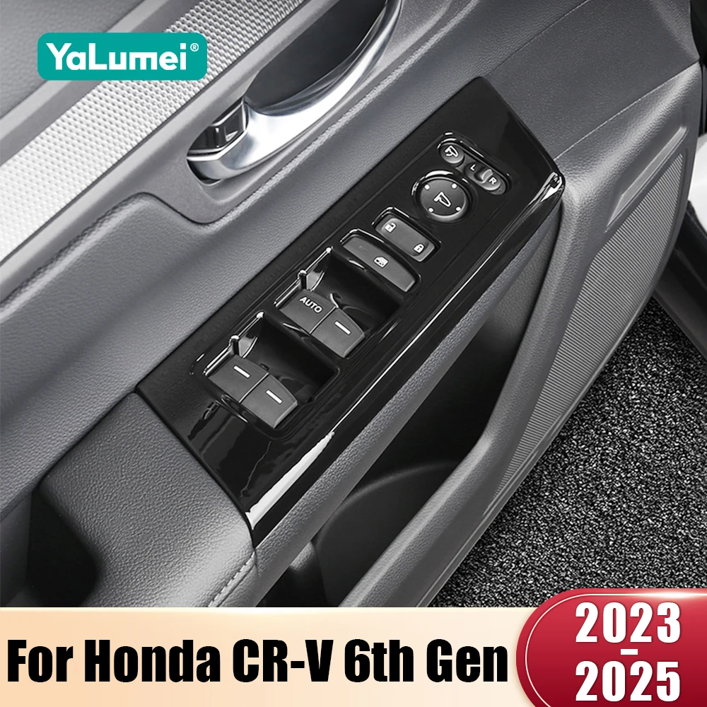 Für Honda CR-V 6th Gen 2023 2024 2025 CRV Hybrid ABS Auto Fenster Glas Lift Schalter Taste Panel Trim Abdeckung rahmen Aufkleber