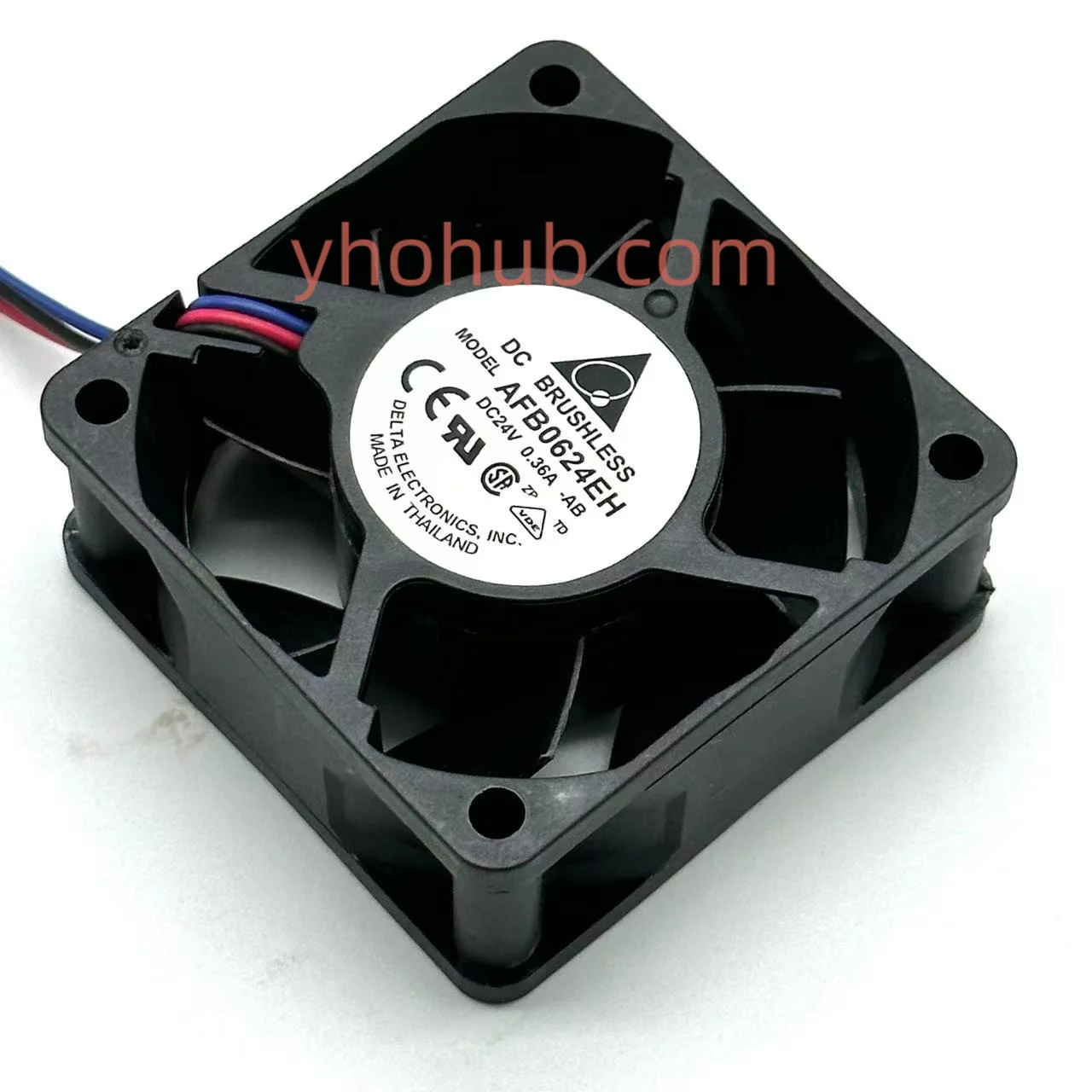 

Delta Electronics AFB0624EH AB DC 24V 0.36A 60X60X25mm 3-Wire Server Cooling Fan