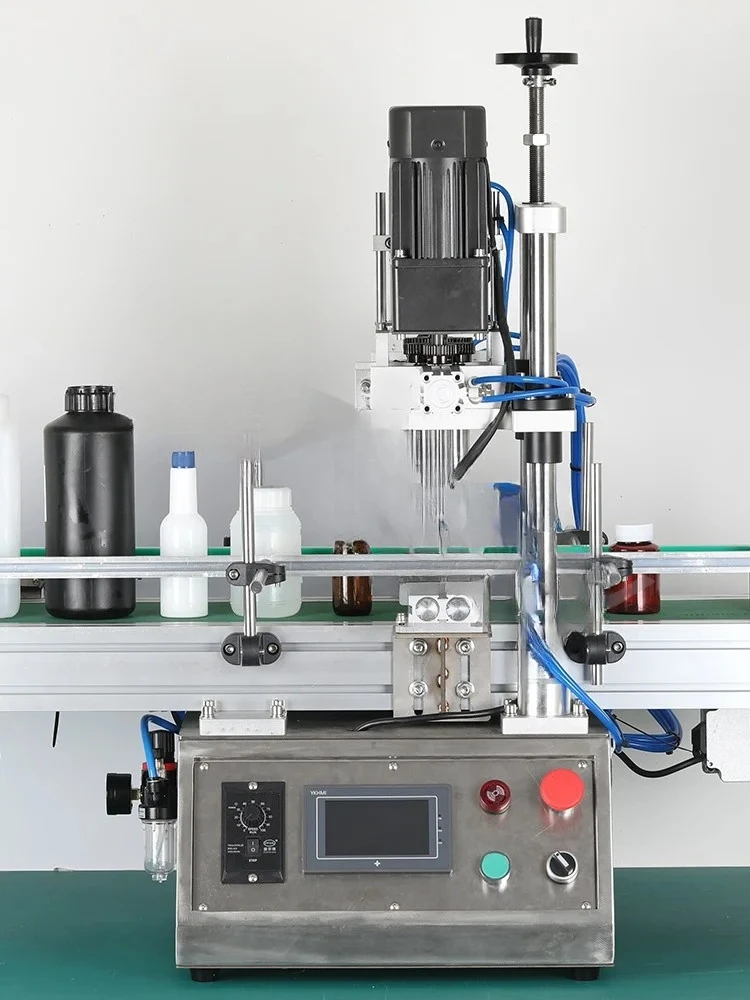 

220V/110V Automatic Capping Machine Bottle Caps Tightening Device Duck Beak Cap/Thread Cap Plastic Bottle Cap Locking Machine