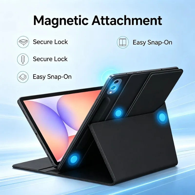 For Galaxy Tab S10+ 12.4 X820 Magnetic Smart Book Cover Tab S10 Ultra 14.6 S10 FE Plus 13.1 Wake Protective Tablet Case