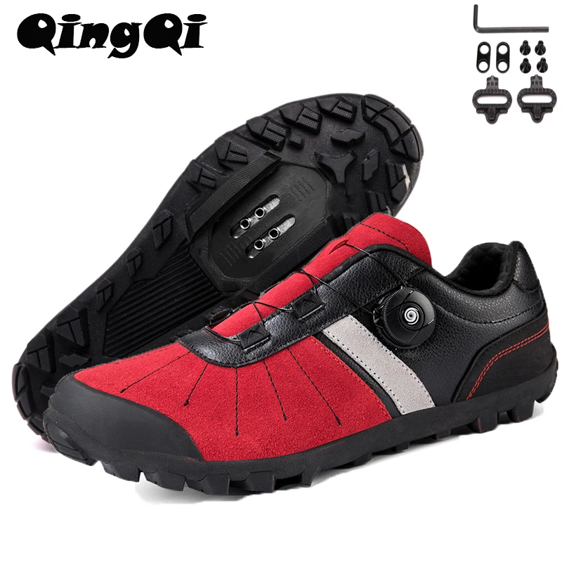 

QQ-TB-185 New Mens Cycl MTB Shoes Cycling Shoes MTB Gravel Road Bicycle Sneakers for Men Tenis Masculino Hiking Boots Size39-50