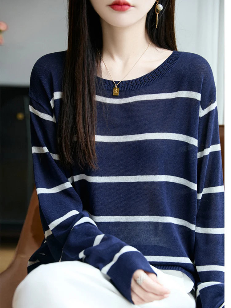 التخسيس الكورية Sle فضفاضة تناسب مخطط متماسكة رقيقة طويلة Sve جولة Ne قاعدة طبقة السيدات Faion الخريف 2025