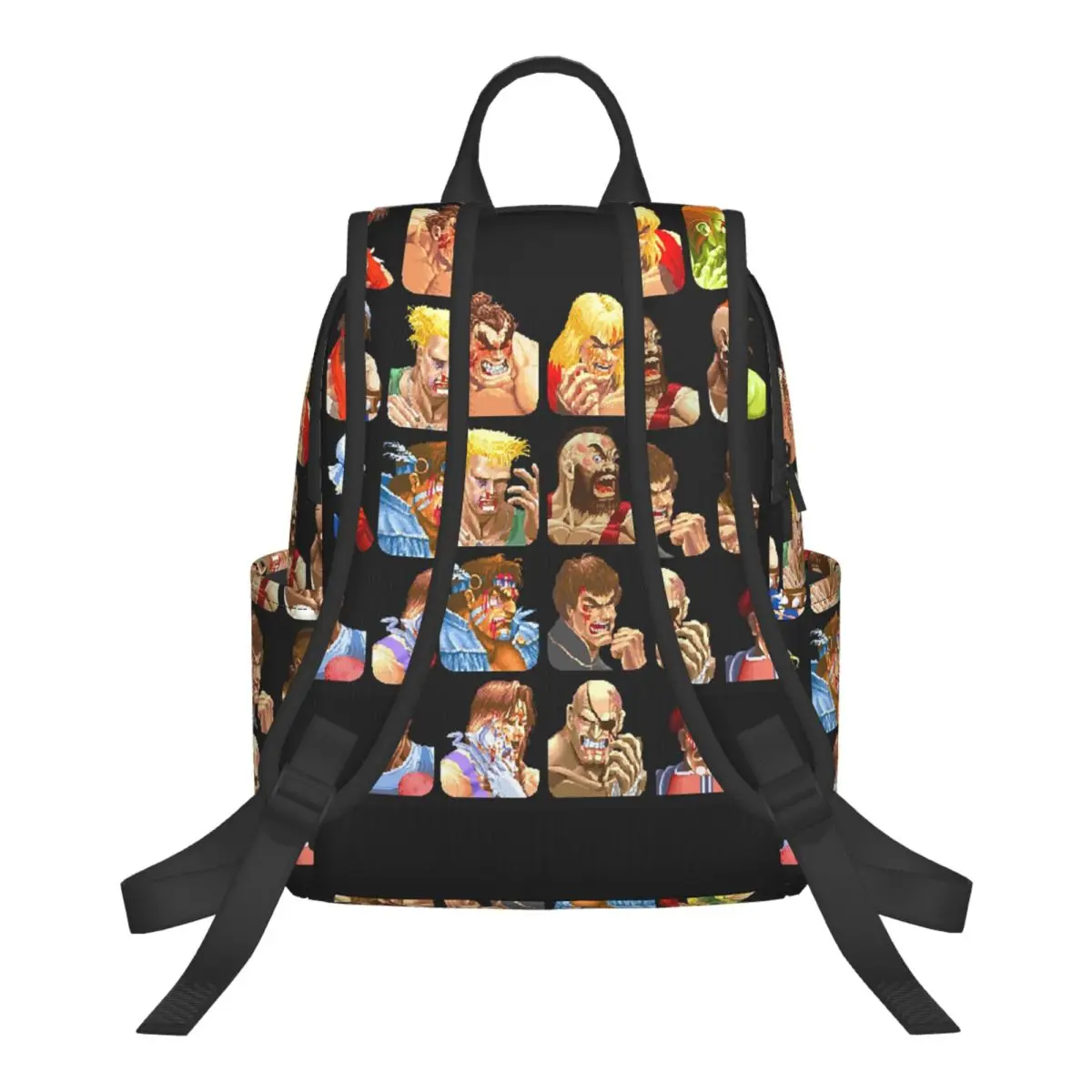 Defeated Portraits Super Street Fighter Backpack School Bag Hiking Travel Daypack for Boys Girls Fashion Bookbag Shoulder Bags