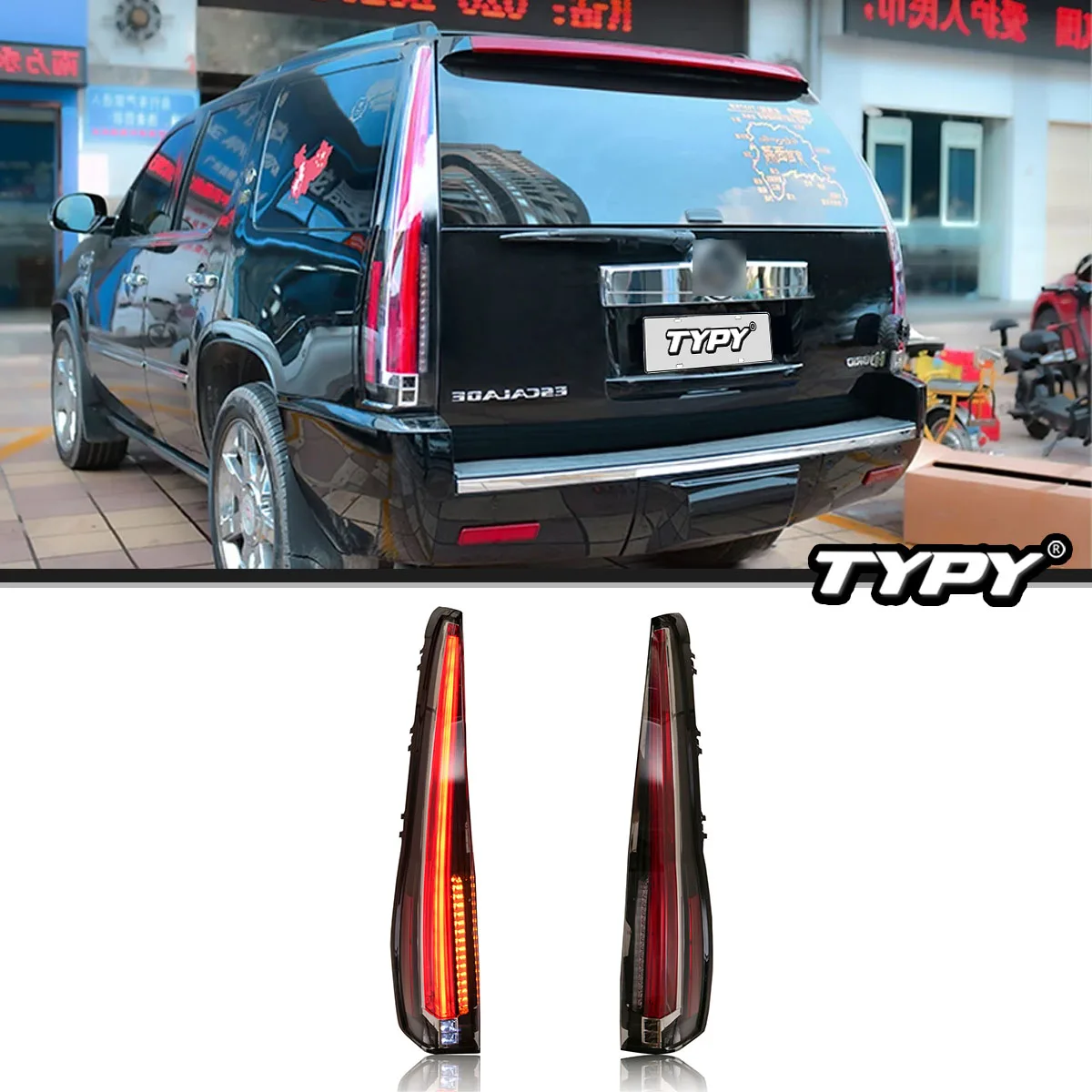 

Задние фонари в сборе для Chevrolet Tahoe 2015 2016 2017, внедорожный Cadillac Escalade 2007-2014 GMC, светодиодный, сигнал поворота