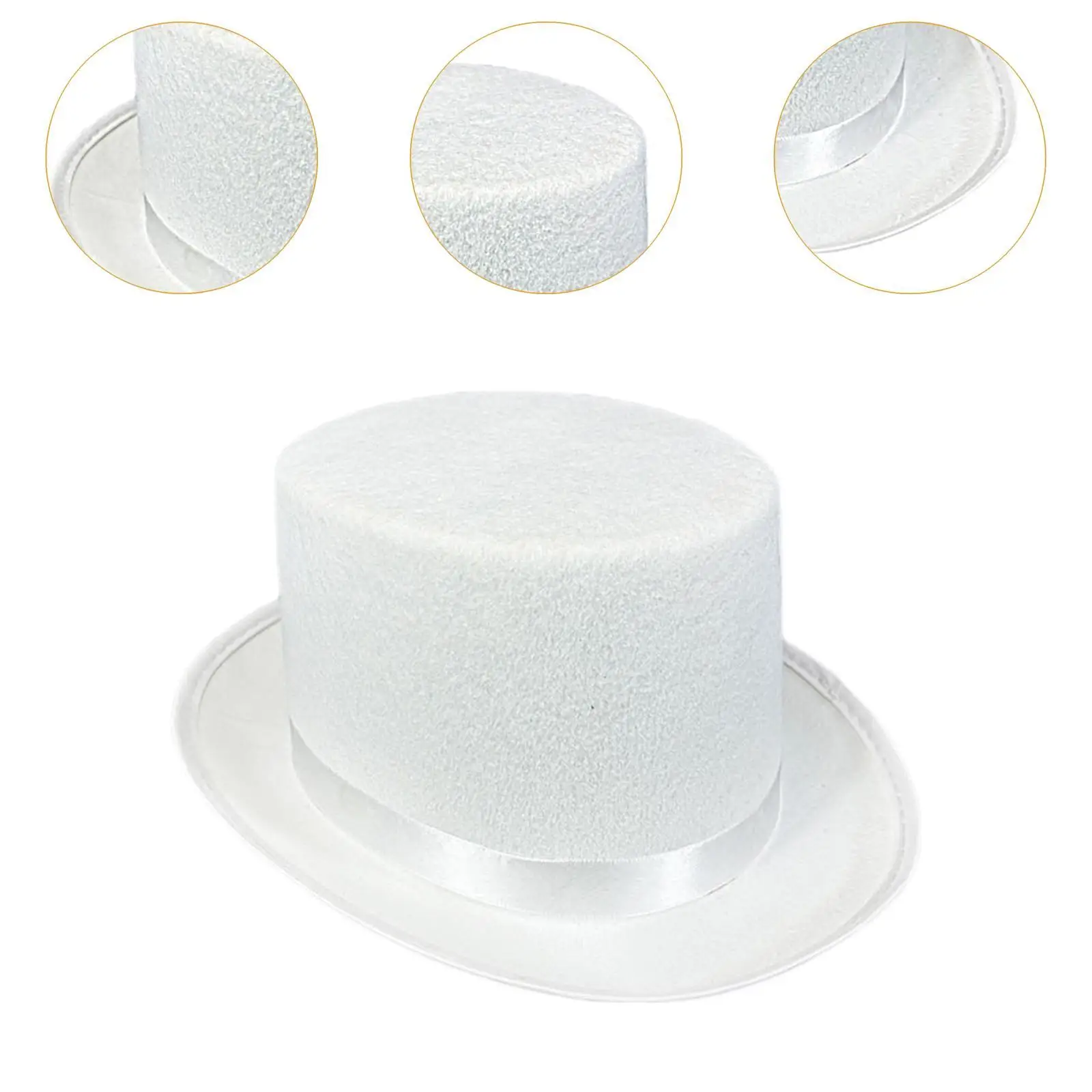 코스프레 축제 역할극용 새틴 밴드가 있는 토퍼 모자 멋진 드레스