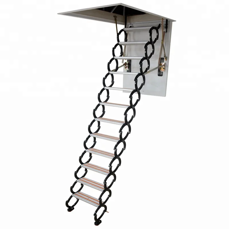 

12-Step Telescopic Attic Ladder for Household Use