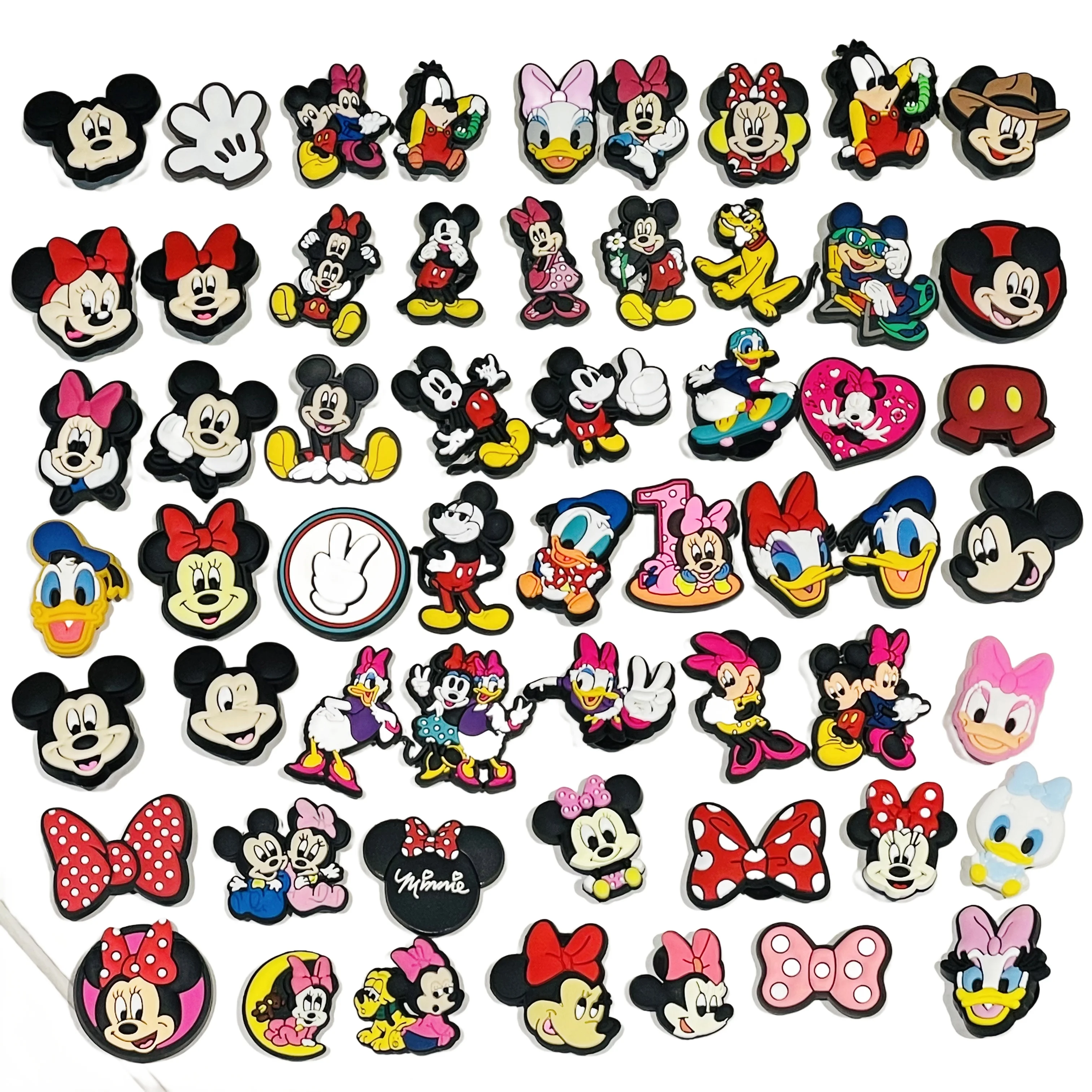 23-100PCS Mesuca Cute Cartoon Shoe Charms Mix Wholesale PVC Wristband Decorations Buckle Detachable DIY Waterproof Party Gift