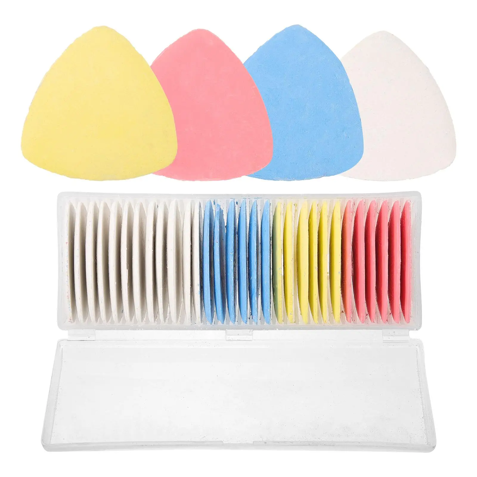 30 Pcs Tailor Chalk Fabric Markers for Sewing Triangular Design Long Lasting Random Colors Sewing Tools Bulk Marking