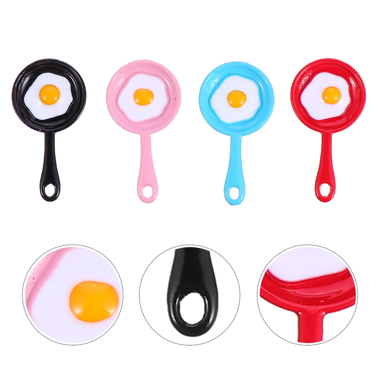 

40 Pcs Fried Egg Pan Pendant Necklaces Jewelry Making Pendants Alloy Charm Christmas Supplies Baby