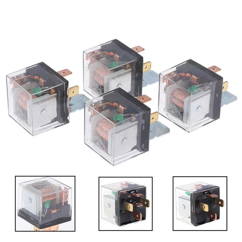 1pc 5Pin 4Pin wodoodporny przekaźnik samochodowy 12V 100A urządzenie sterujące samochodem przekaźniki samochodowe DC 24V duża pojemność przełączania