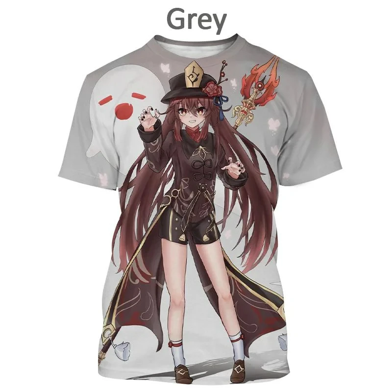 2024 New Genshin Impact 3D Printed T-shirt Summer Men Women Personality Cartoon Game Tshirt Fashion Short-sleeved Unisex Y2k Top