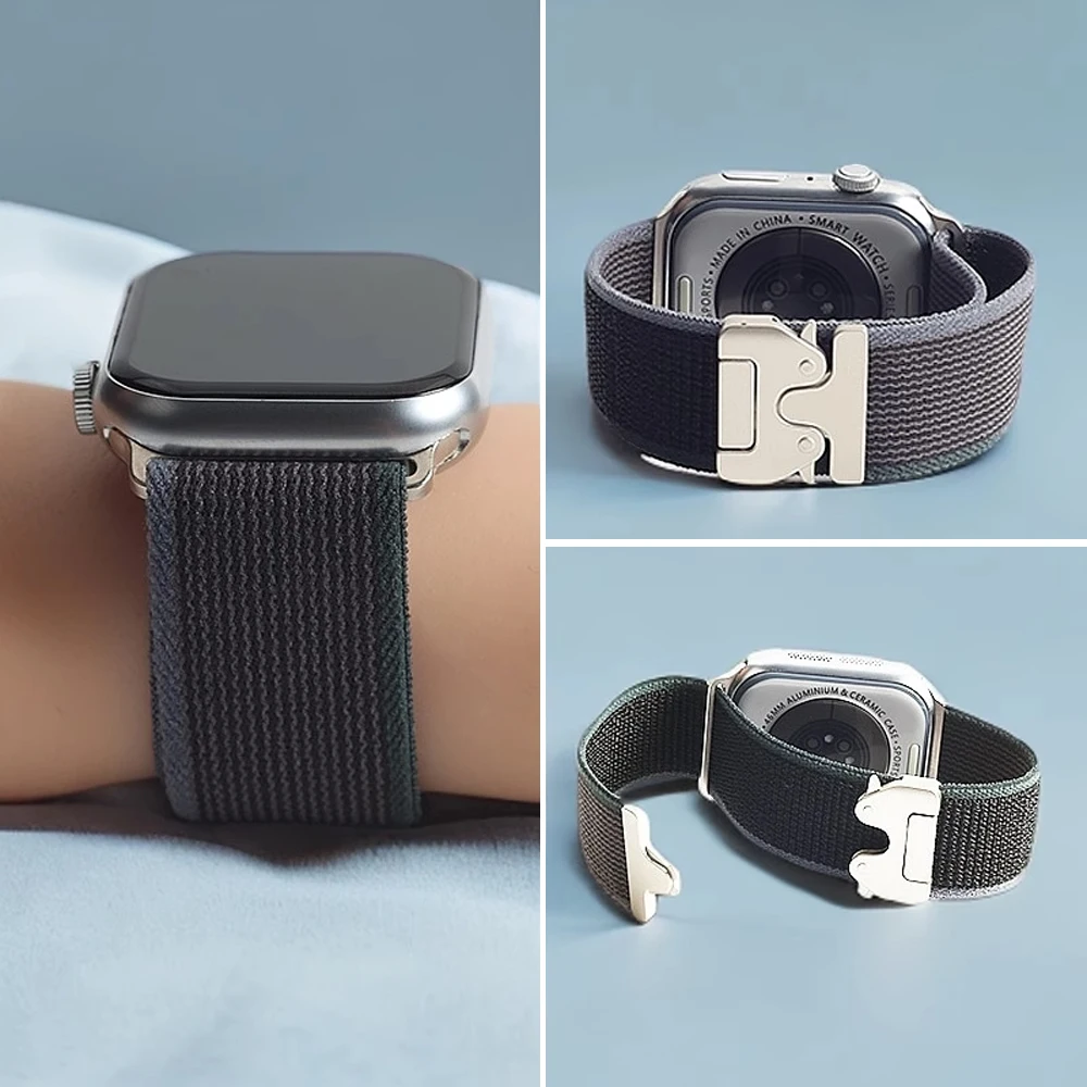 Ремни с петлей Trail для Apple Watch Band 49 мм 46 мм 45 мм 44 42 41 40 38 мм Парашютный браслет correa Series 10 9 8 7 6 5 SE Ultra 2