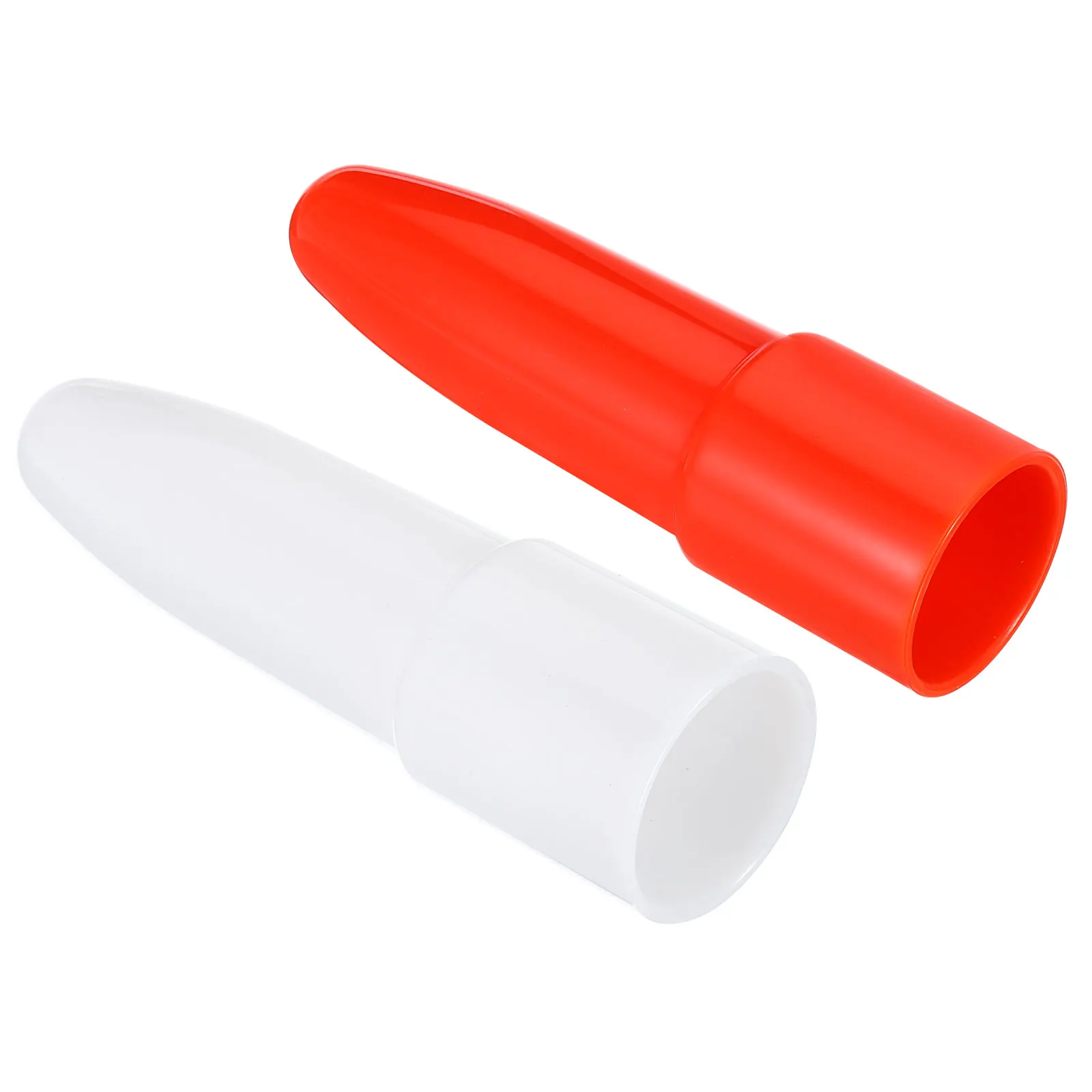 2Pcs White/Red Flashlight Diffuser Caps Set Lamp Cover PC Plastic Wear-Resistant Flashlight Signal Wand for Most LED Flashlights