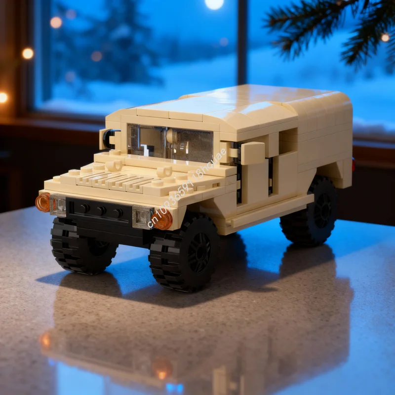 148 peças de Blocos de Montar MOC Modelo HMMWV Modificado, Presente de Natal, Brinquedos Criativos DIY, Ideia de Montagem, Tijolo Educacional