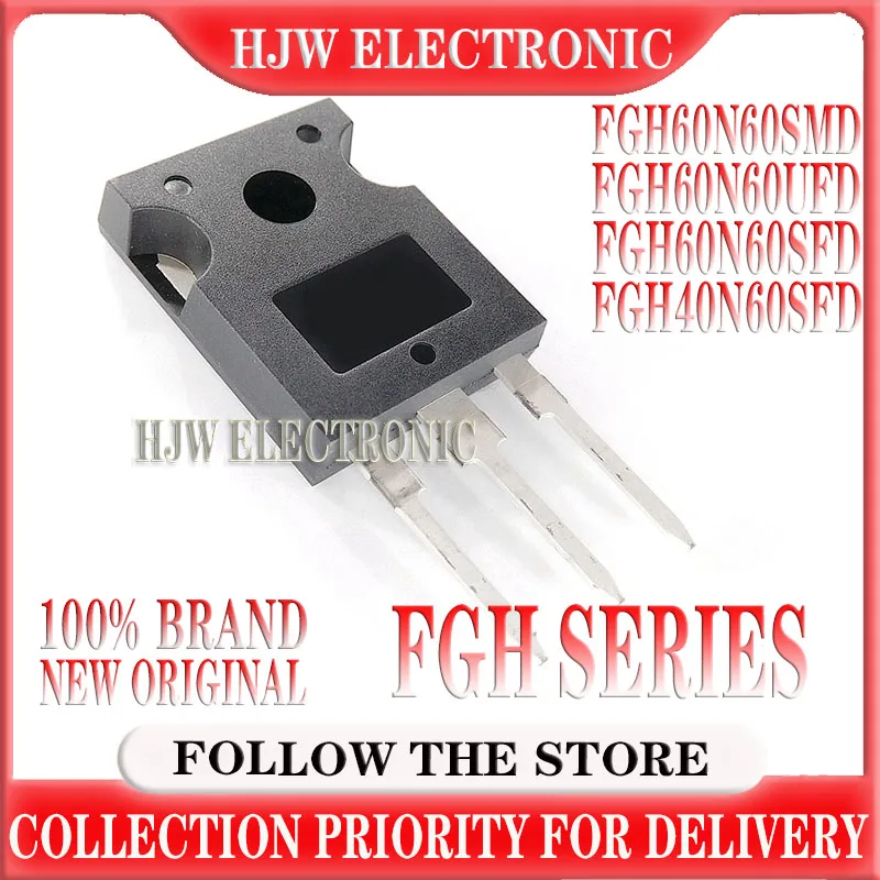 5-10PCS/LOYT FGH60N60SFD FGH60N60UFD FGH60N60SMD TO-247 FGH60N60 TO3P 600V 60A TO-3P Tubo de efecto de campo triodo IGBT