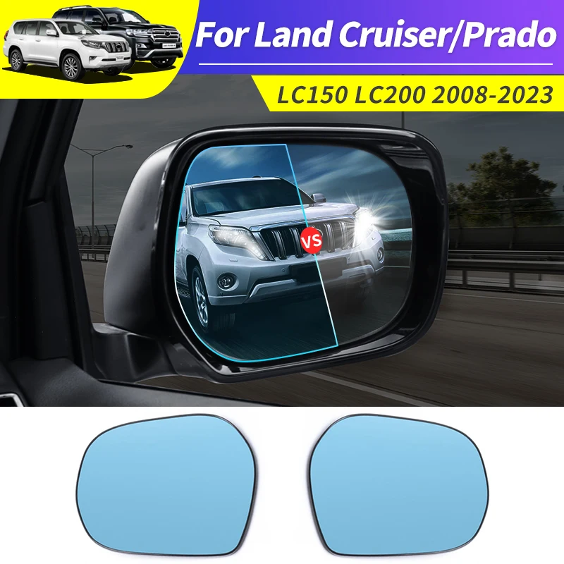 For Toyota Land Cruiser 200 Prado 150 2008-2023 Heating Blue Light Rearview Mirror LC150 LC200 Exterior Modification Accessories