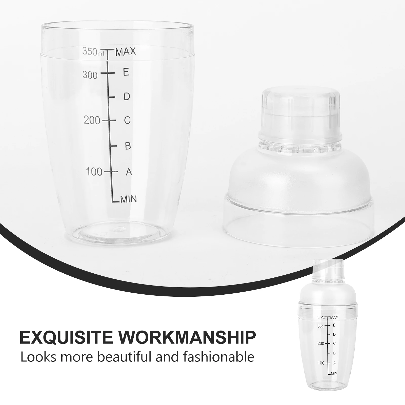 

Premium Antifreeze Cocktail Shaker PC Resin Transparent Mixing Bottle Anti-leakage Explosion-proof Heat Resistant Clear Scale