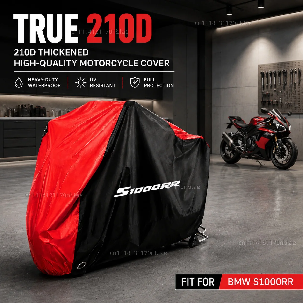For BMW S1000RR S 1000RR 2017 2020 2021 2022 210D Motorcycle Cover Waterproof Season Dustproof UV Protection Moto Rain Cover