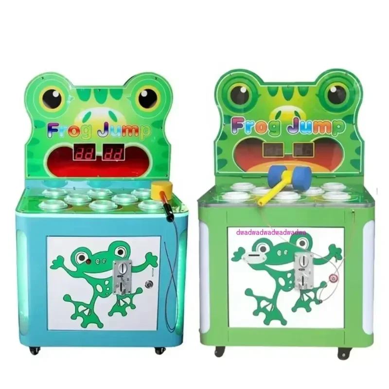 

Coin Operated Whack A Mole Toy Arcade Game Machine Kids Hitting Hammer Ticket Redemption Toy Frog Arcade Game Machine
