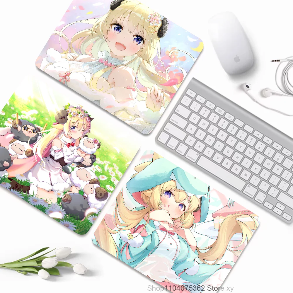 Game Anime Hololive Vtube Tsunomaki Watame Mousepad Small LockEdge Mouse Pad For Gamers Computer Desk Pad Rectangular Anti-slip