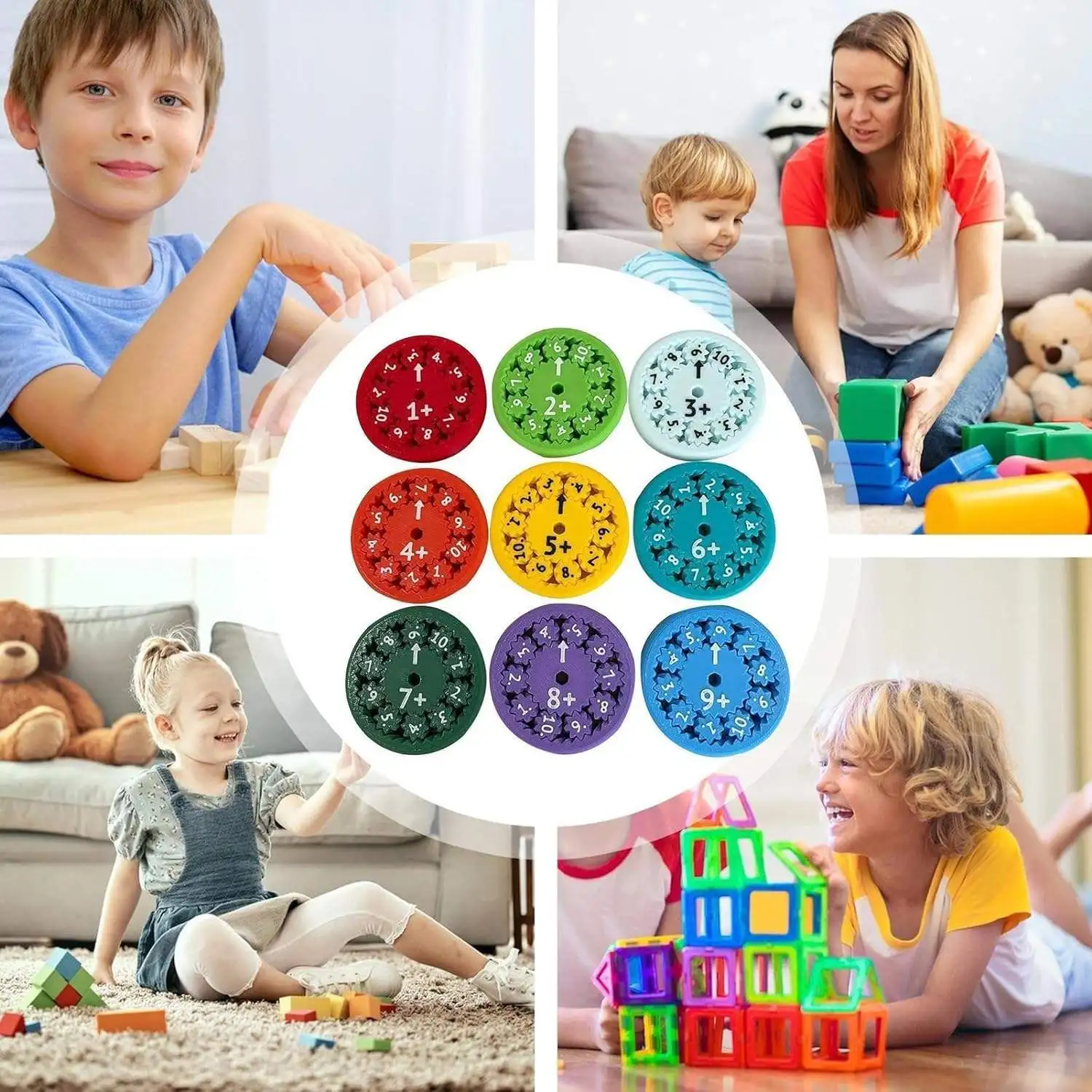 Math Fidget Spinners Educational Drawing Spinning Toys Learning Arithmetic Tools Painting By Numbers Children Home Education