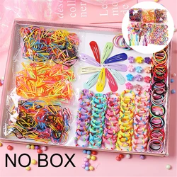 780PCS Set Colorful Cute Kids Elastic Rubber Hair Bands Headbands Children Disposable Ponytail Holder Girl's Hair Accessories