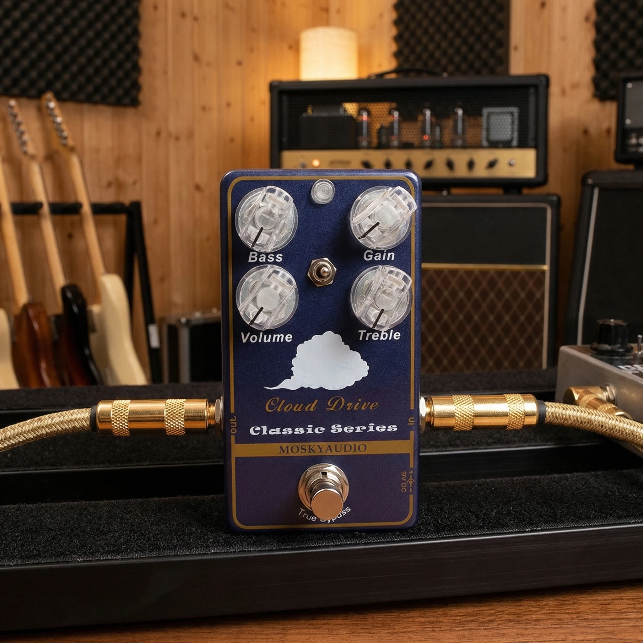 

Гитарная педаль MOSKYAUDIO Cloud Drive Clean Overdrive Professional с эффектом True Bypass, регулировкой громкости, усиления, басов и высоких частот