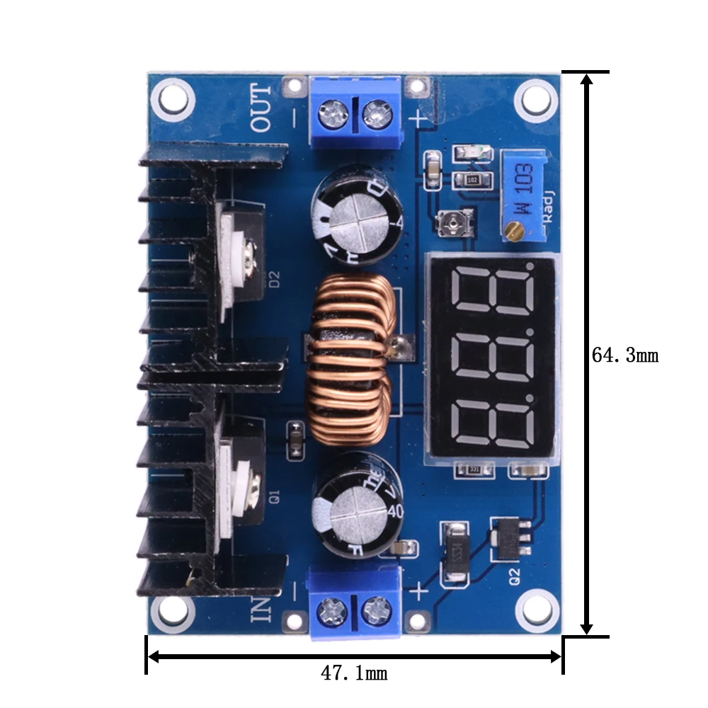 XL4016 LED Voltmeter PWM Adjustable 4-36V To 1.25-36V Step-Down Board Module Max 8A 200W DC-DC Buck Converter Power Supply