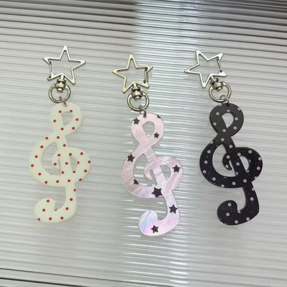 Modischer Cartoon-Acryl-Schlüsselanhänger Süßer Kawaii Musiknoten-Schlüsselanhänger INS-förmige Illustration Handy-Anhänger