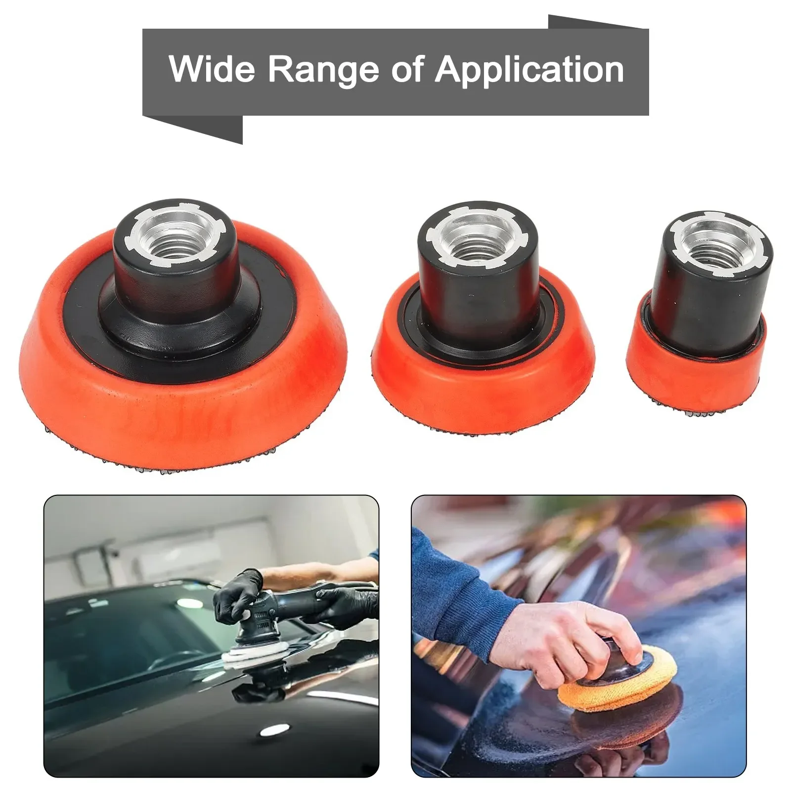 3 pezzi 1/2/3In piastra di supporto Pad di levigatura supporto per tampone di lucidatura cuscinetti in spugna M14 accessori di ricambio per utensili elettrici fai da te per la casa