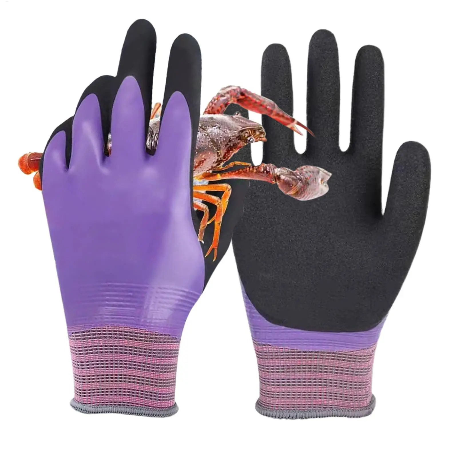 

Устойчивые к порезам водонепроницаемые перчатки с защитой от проколов, противоскользящие двухслойные рабочие перчатки с латексным покрытием для мойки автомобилей, чистки рыб