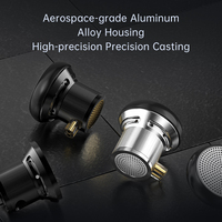 ND DTS-Wired Hi Fi Stereo Earphones, isolamento de ruído, no ouvido, cabeça plana Plug, poderoso Emaranhado Baixo, cabo destacáv