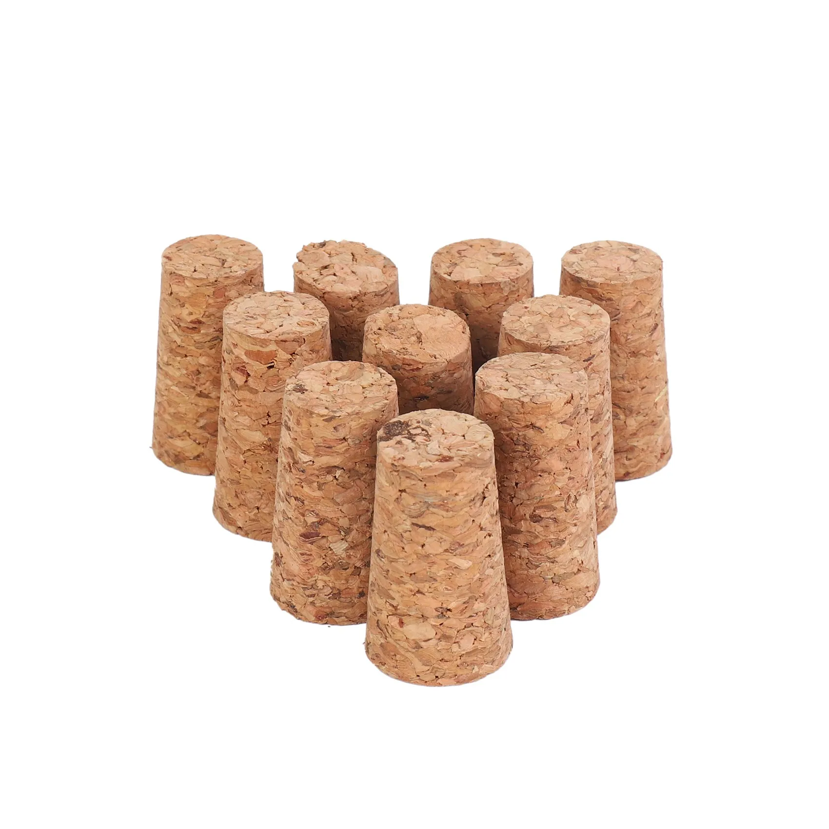 A013 10 Uds tapones de corchos cónicos DIY artesanía modelo de arte construcción 22*17*35mm