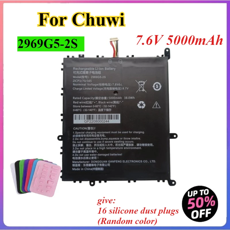 

7.6V 5000mAh 2969G5 2969G5-2S Laptop Battery For Chuwi Larkbook X 14 CWI534 CH1401L X390F Notebook Tablet PC