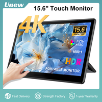 Unew 15.6 inch 4K Portable Monitor IPS 3840x2160 UHD External Screen Mobile LCD Display USB-C HDMI for Phone Laptop PC Xbox PS4