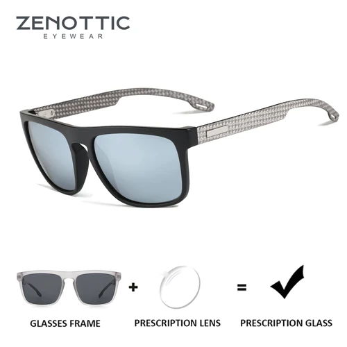 ZENOTTIC, recién llegados, gafas de sol cuadradas graduadas para Unsiex, ligeras TR90, miopía/hipermetropía/vidrio de sol óptico progresivo