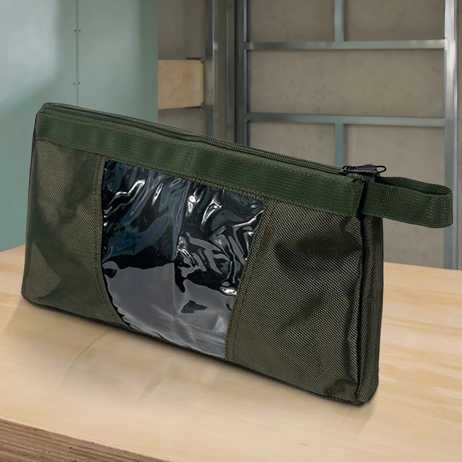 Tool Pouch,1680D Oxford Small Tool Bag,Tool Pouches with Zipper,Clear Utility Bag Zipper Pouch for Tool Organizers and Storage