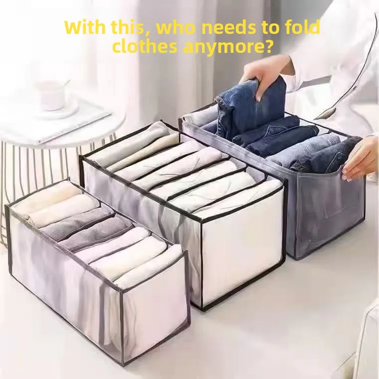 Unterwäsche-Schubladen-Organizer, Aufbewahrungsbox, faltbare Schrank-Organizer, transparenter Netz-Schubladenteiler für Unterhosen, Socken, BHs – Detail 8
