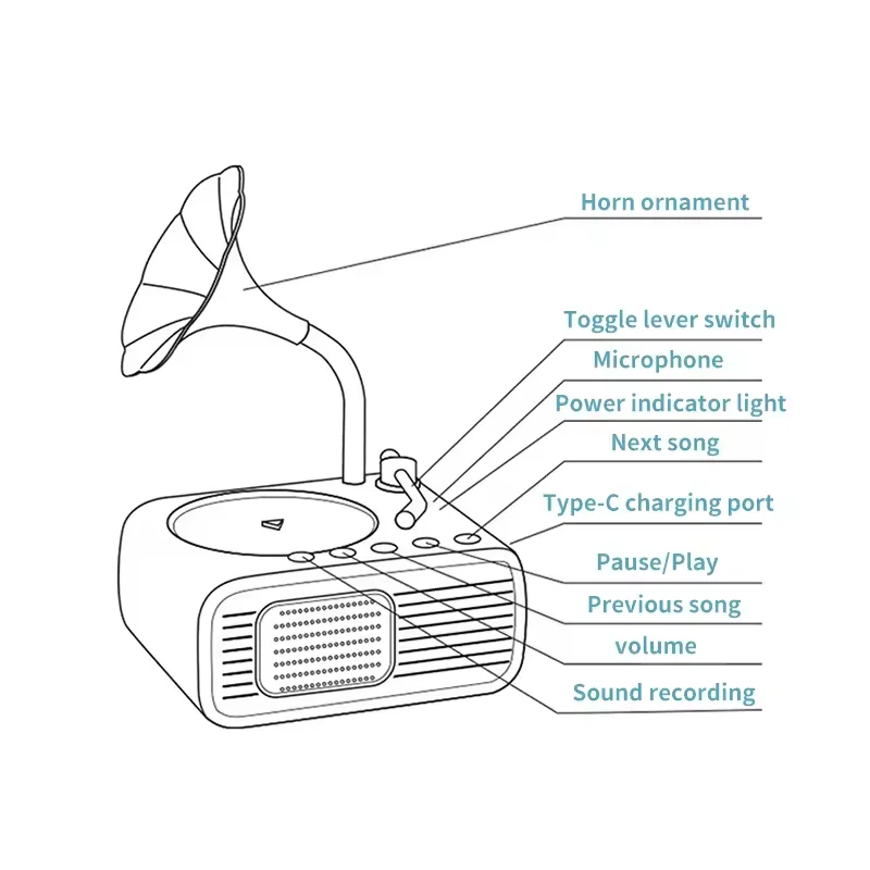 Máquina de contar historias de juguete fonógrafo para niños de nuevo estilo con 96 tarjetas-juguete educativo para la primera infancia