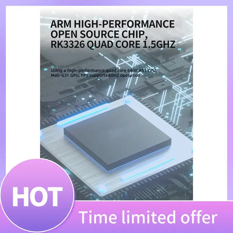 RGB20S Retro Game Console Handheld Video Game Console Durable 16G+128G 3.5 Inch IPS Screen Open Source System (Blue)