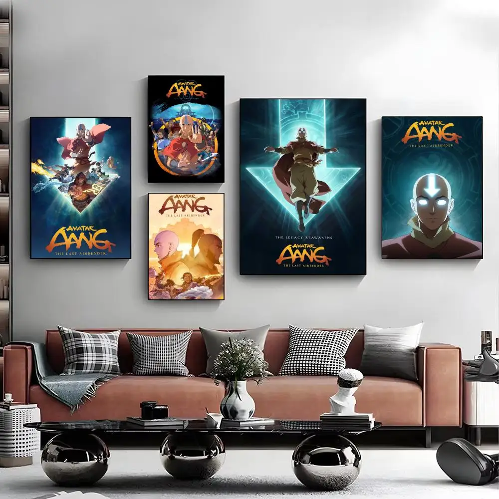 Animated Film A-Avatar Aang Poster Modern Minimalist Wall Art Prints for Bedroom Living Room Room Decor Aesthetic Gift