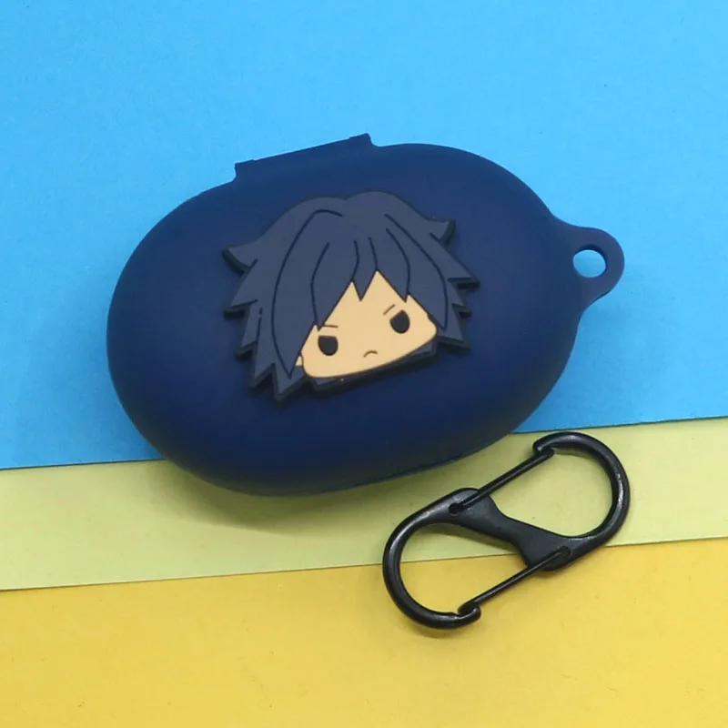 การ์ตูนอะนิเมะหูฟังสำหรับ Haylou W1/X1ซิลิโคนหูฟังบลูทูธไร้สายชาร์จกล่องป้องกัน Shell กับ Hook