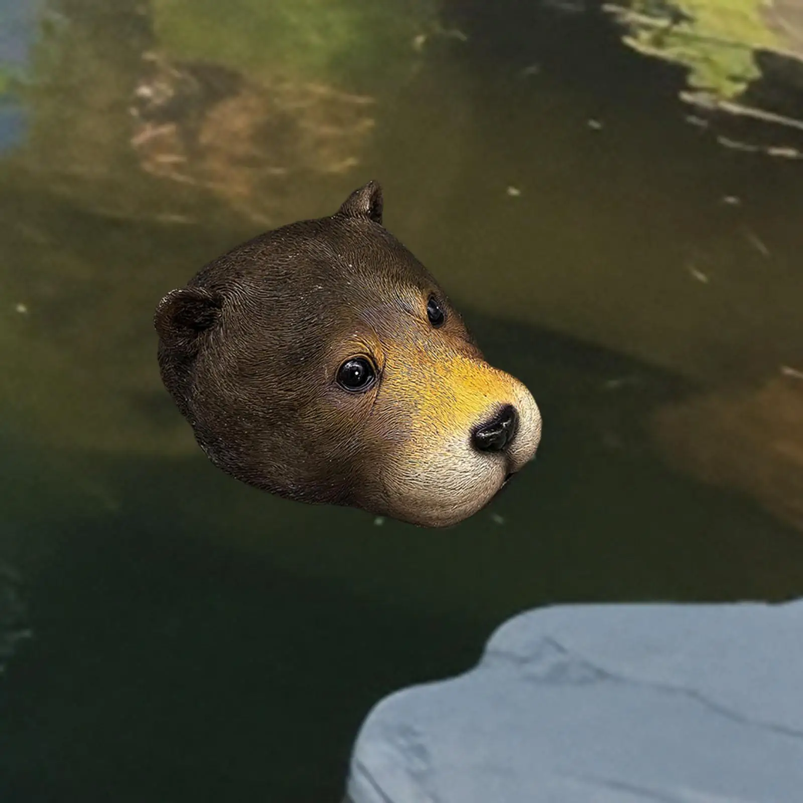 Pond Floating Otter Head Decor Garden Otter Statue Pool Accessories,Resin Float Otter Head Animal Sculpture for Yard, Pool