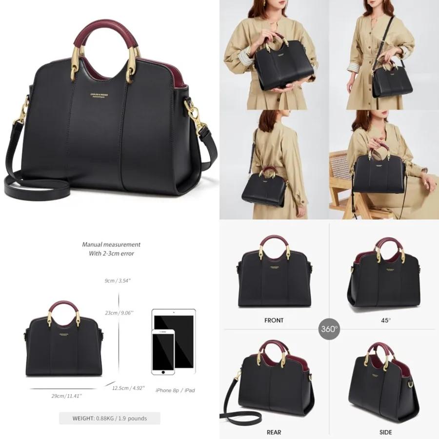 Satchel Bag for Women Fashion Leather Ladies Top Handle Tote Shoulder Bag Purses and Handbags Fanshion, Ladies, Purses