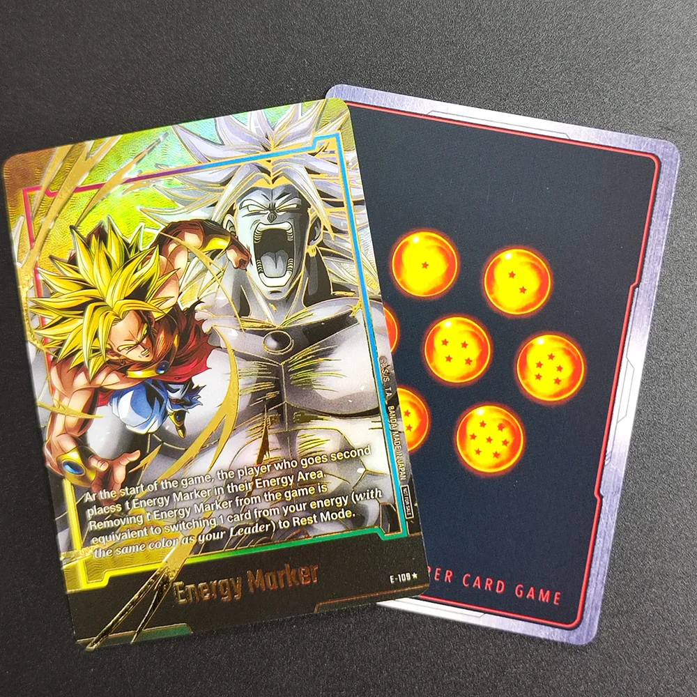 Proxy Dragon Ball Son Card EN Energy Card Marker E-109 Super Rare Collectibles Card Single Classic Anime Cards Toys
