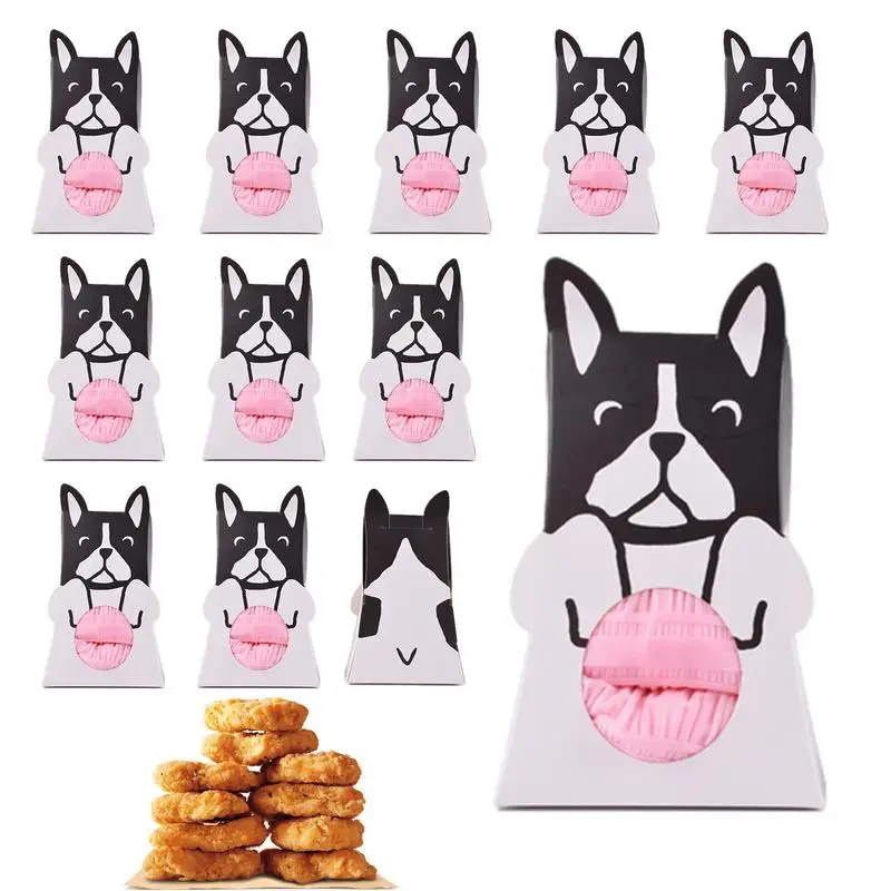 12pcs/lot Lovely Dog Cat Candy Box Cute Animal Gift Box Paper Gift Bags With Window For Kids Birthday Party Supplies&Decorations