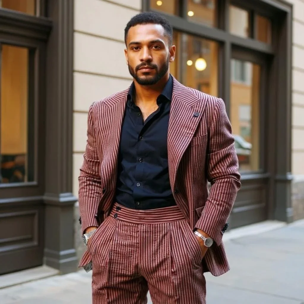 

Формальные мужские костюмы в полоску для жениха, свадьбы, деловой вечеринки, комплект из 2 предметов, повседневный приталенный смокинг для выпускного вечера, терно, брюки-блейзер на заказ