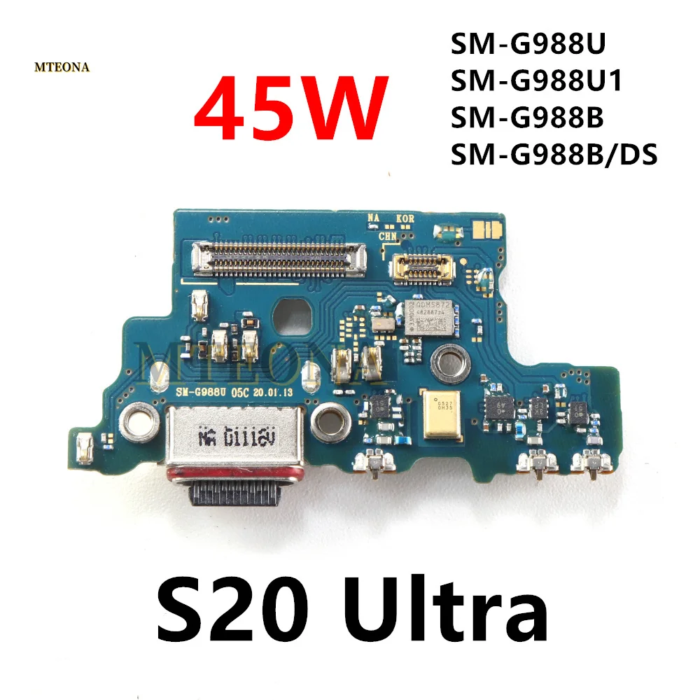 

45 Вт USB-разъем Type-C, зарядное устройство, порт для зарядки для Samsung Galaxy S20 Ultra 5G G998B G998U, док-станция, зарядная плата, гибкий кабель